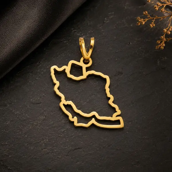 iran-map-gold-pendant